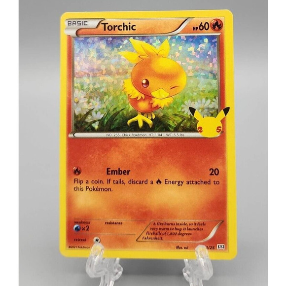Pokémon TCG Torchic McDonalds 11/25 Holo Promo Confetti Holo - Picture 1 of 6